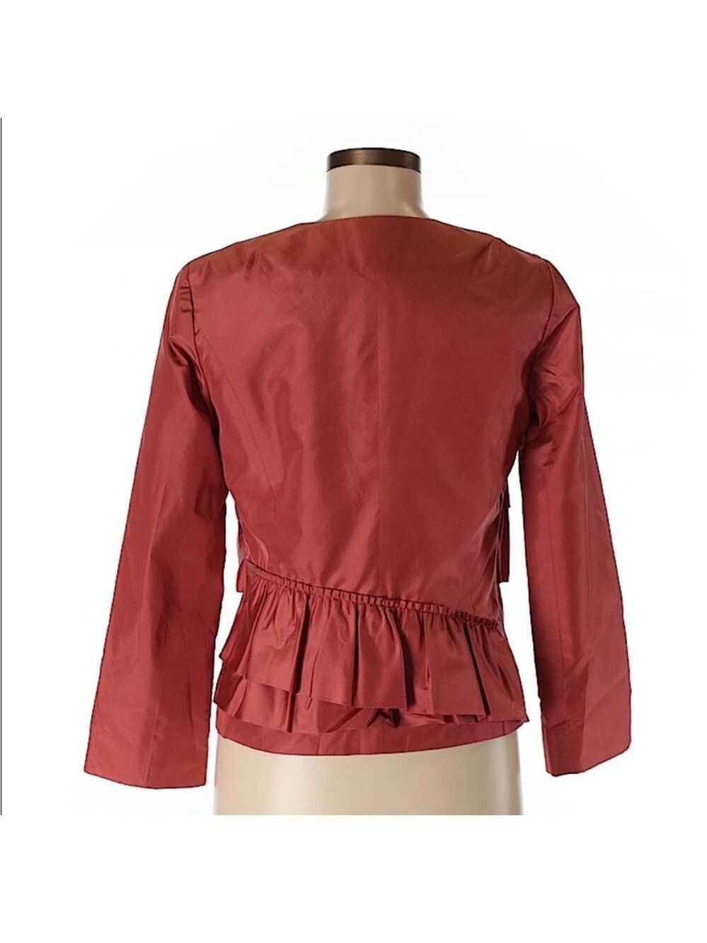 J. Crew Brown Ruffled Layered Jacket - Picture 4 of 4